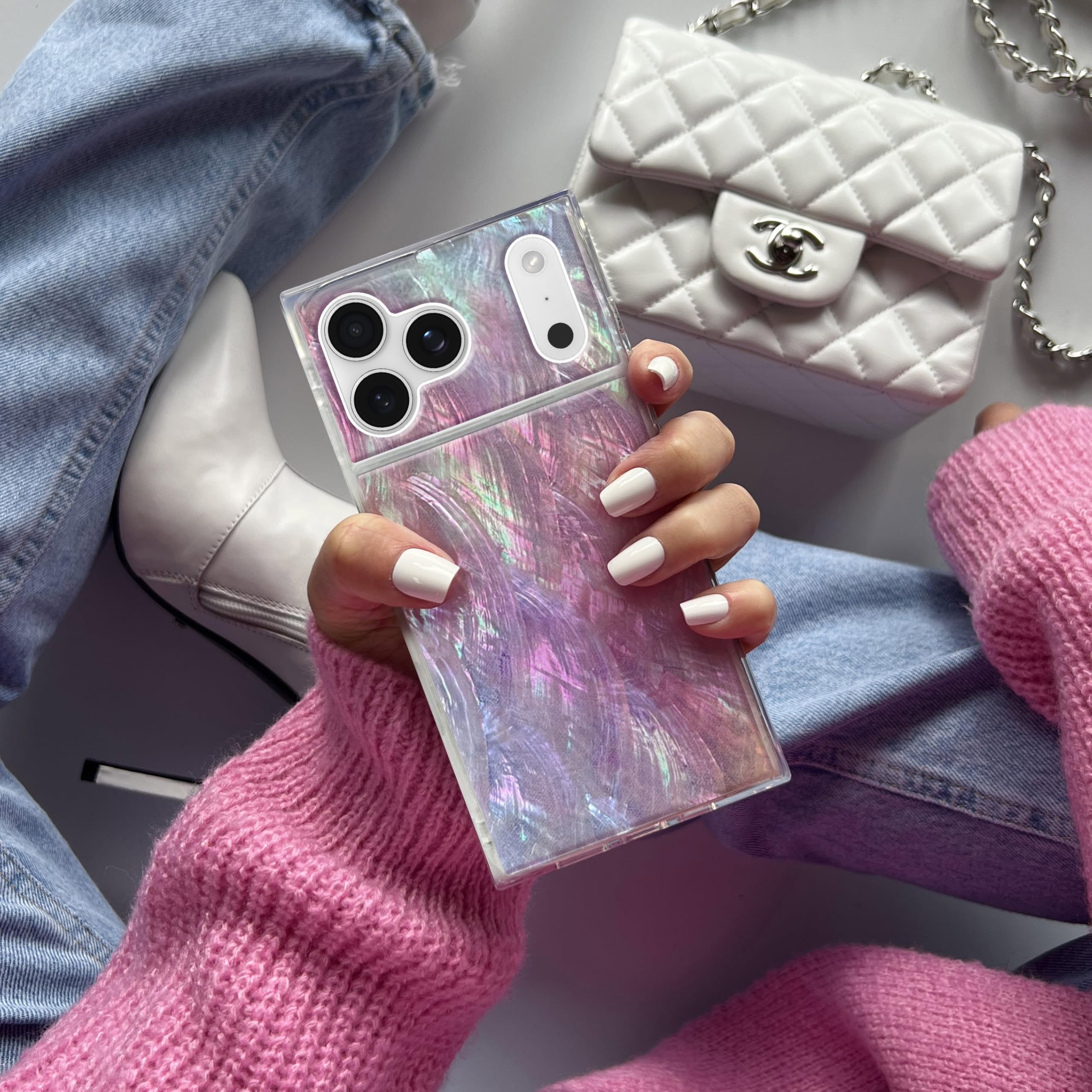 Amazon.com: FLAUNT Official Square iPhone 17e/16e/15/14/13 Case